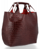 Kožené kabelka shopper bag Vittoria Gotti bordová VG804